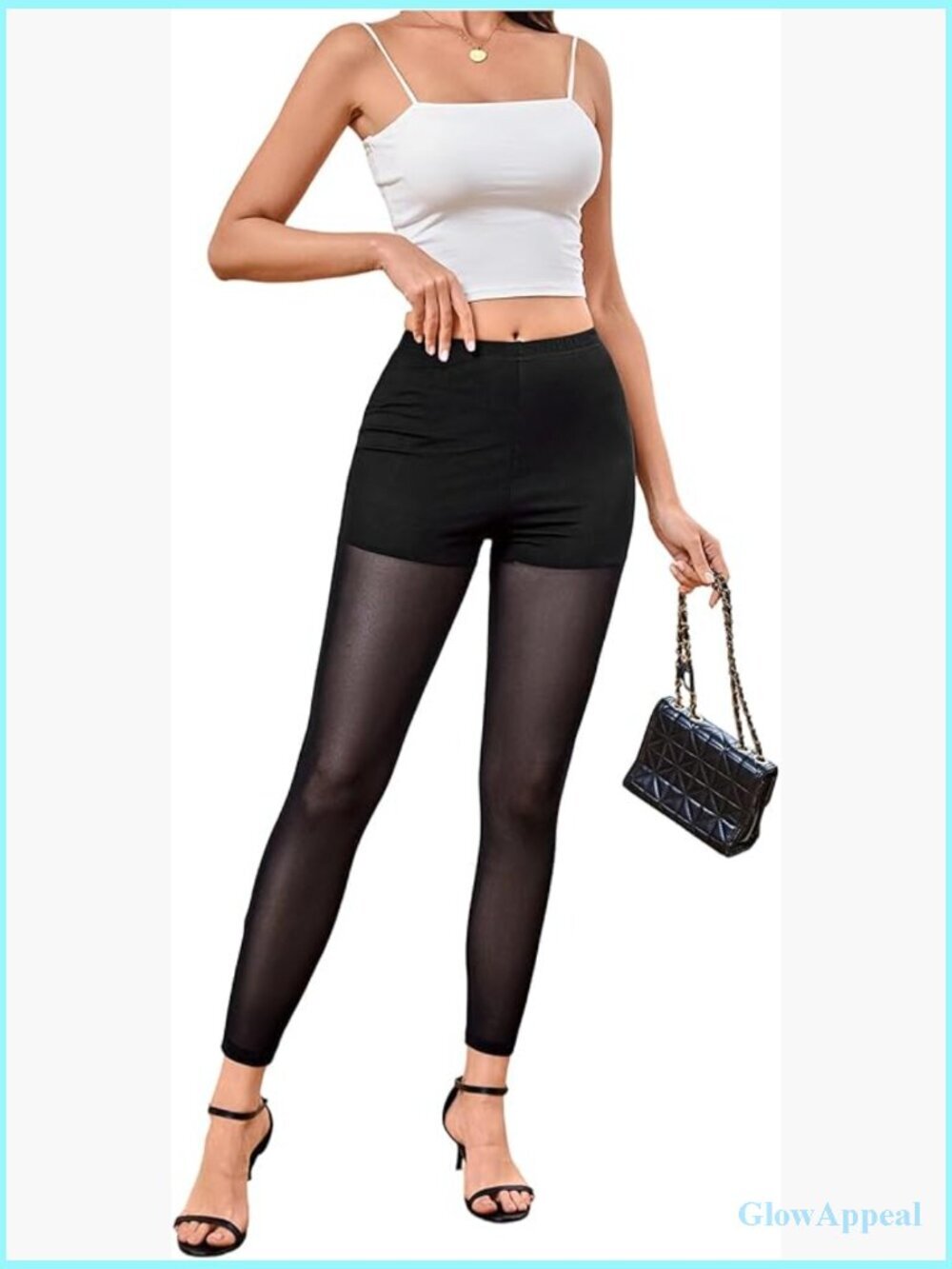 Lace See-Through Low Rise Slim Fit Sheer Mesh Leggings Yoga